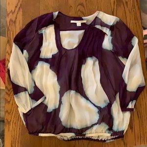 DVF watercolor blouse